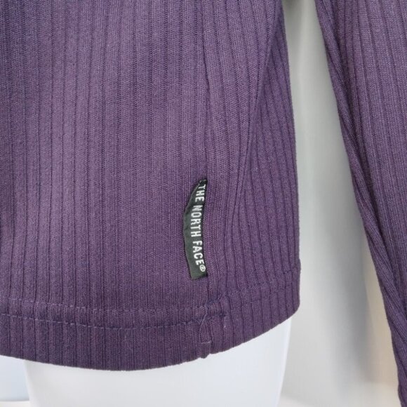 North Face Tekware Technology Top Quarter Zip Sweater Purple Size Medium - Picture 4 of 9